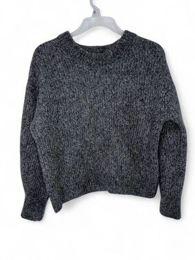 Everlane Alpaca Blend Sweater Small Gray Crewneck Cozy Knit